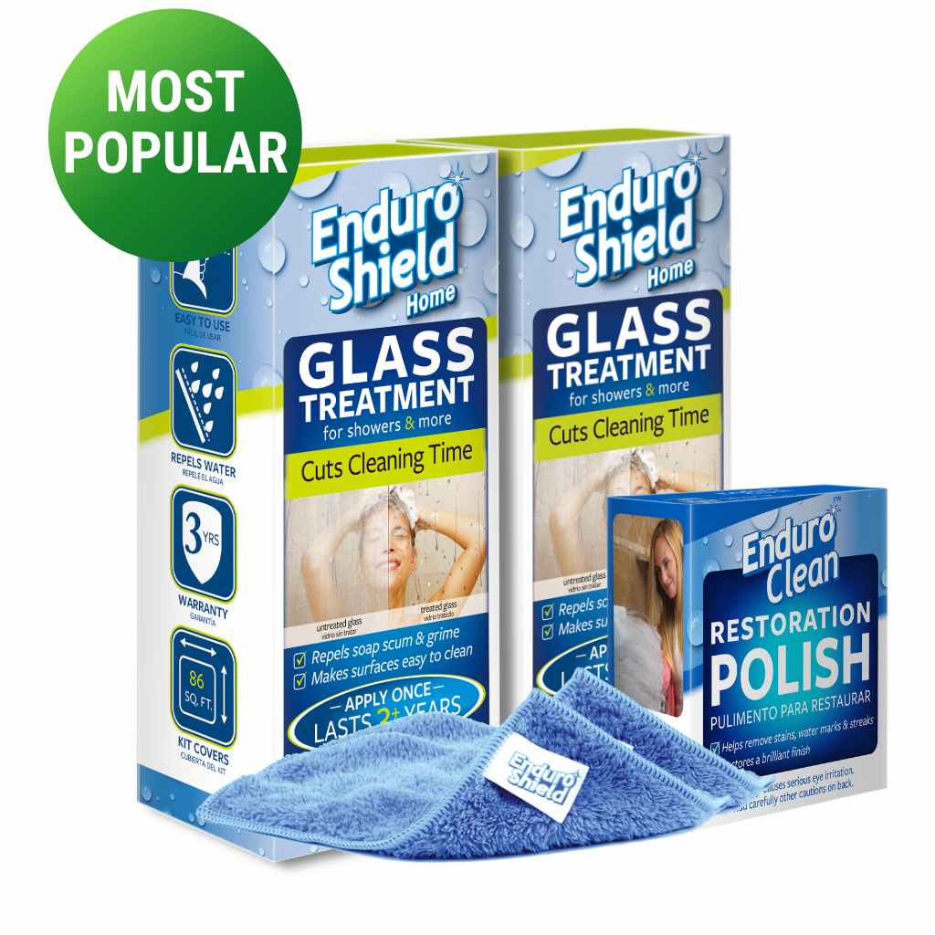 Enduroshield Home Treatment 4.2 oz Kit Shower Door Cleaner & Shower Glass Cleaner