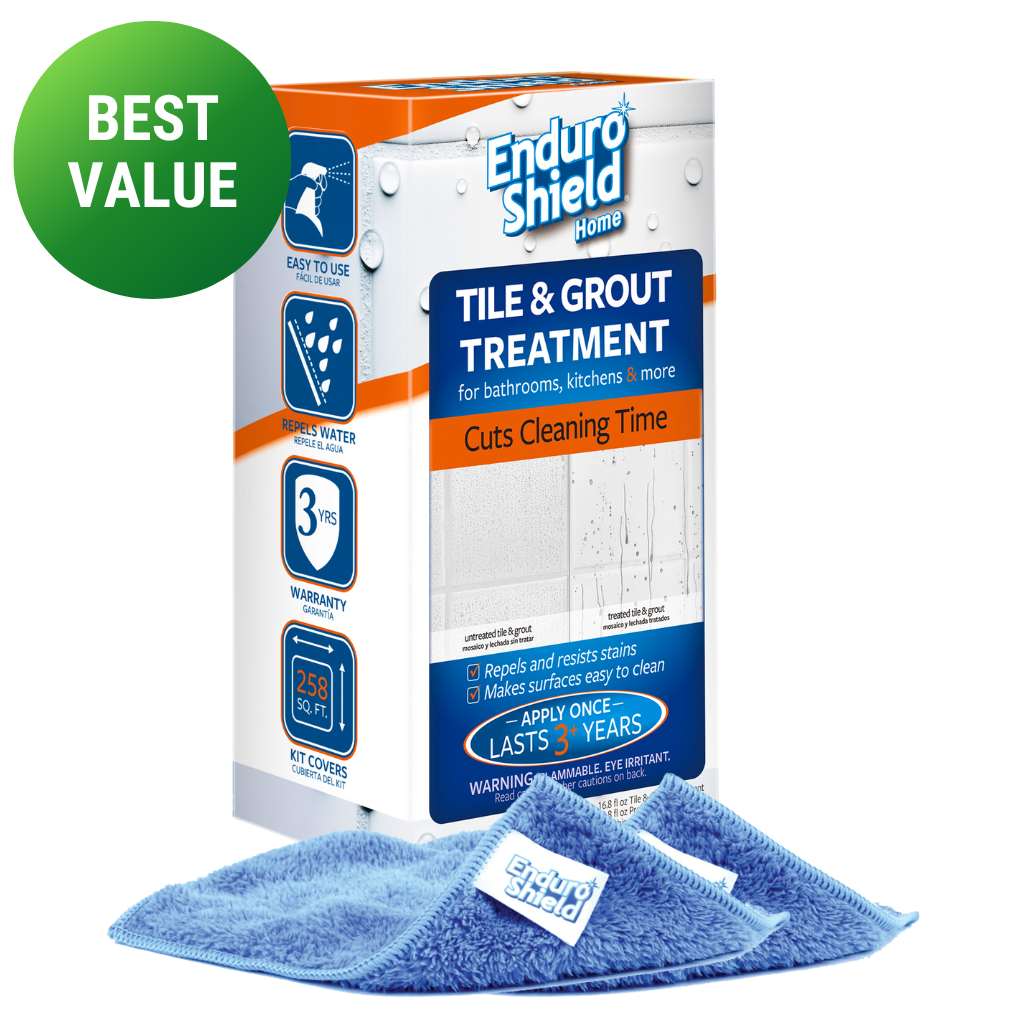 EnduroShield Tile & Grout protects against stains and makes cleaning easier